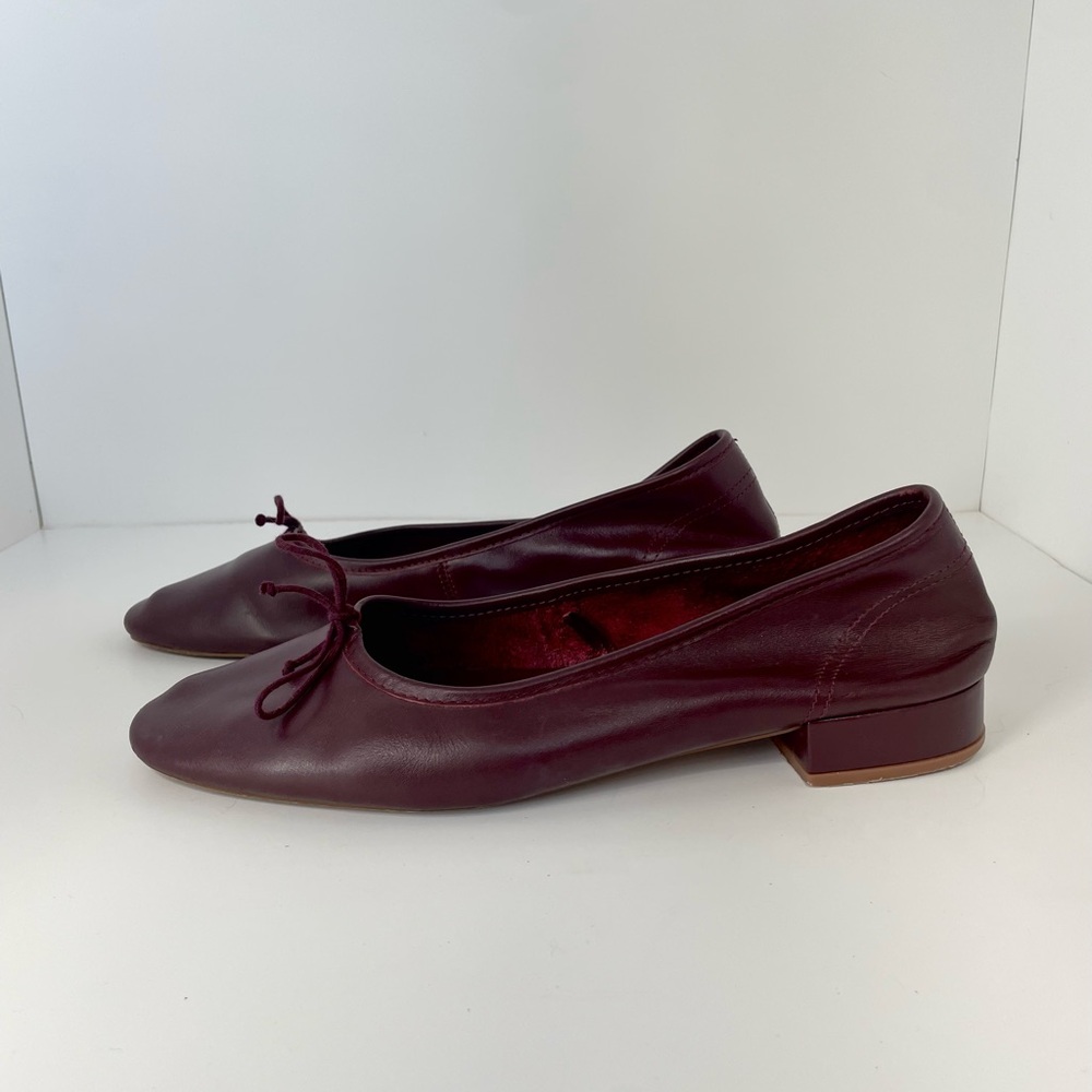 Mango Leather Ballet Flats